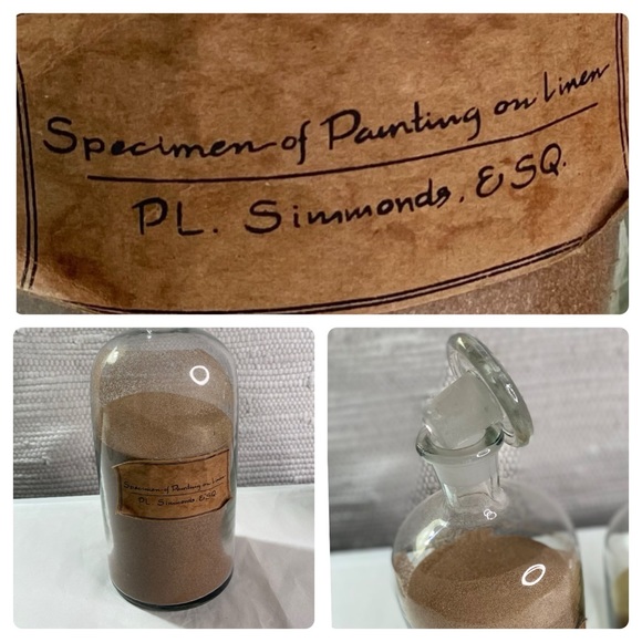 Set of Two French Style Glass Apothecary Bottles with glass stoppers. - Picture 3 of 14